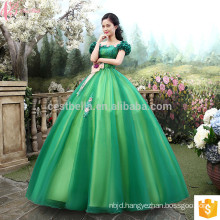 Alibaba Online Cinderella Royal Green Special Occasion Party Gowns Princess Style Real Simple Ball Gown Wedding Dress